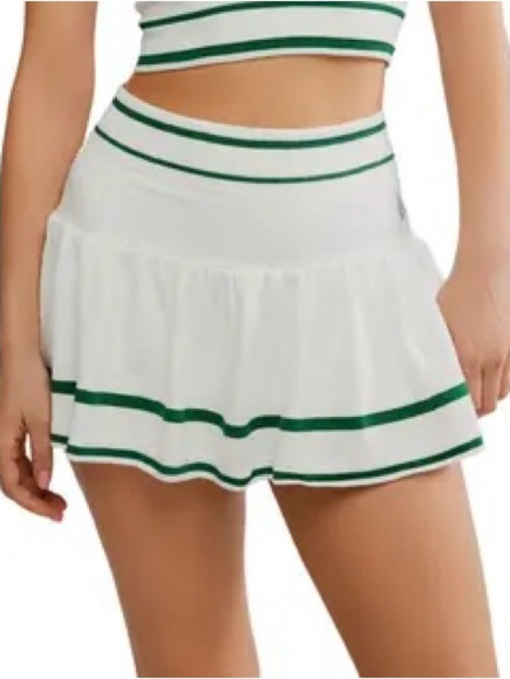 Free People Movement white/green skort - Picture 2 of 11